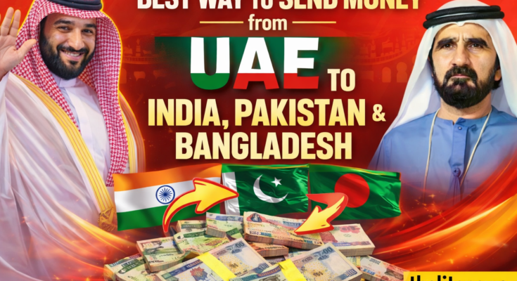 Best Options for Sending Money from UAE to India, Pakistan, and Bangladesh